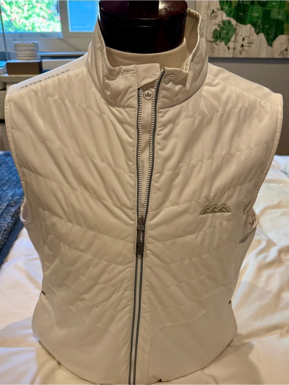 Peter Millar White Quilted Lightweight Vest